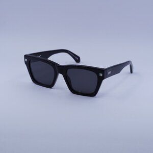 Off-White OERI13X VALDEZ 1007 Sunglasses Black Square Frame, Dark Grey Lenses